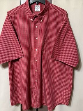 Brooks Brothers Red Gingham Short-Sleeve Button-Down Shirt